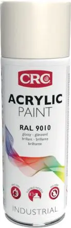 Produktfoto 1 von CRC 400 ml Acrylic Paint Sprühfarbe Weiß Glänzend, Weiß RAL 9010