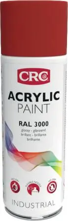 Produktfoto 1 von CRC 400 ml Acrylic Paint Sprühfarbe Rot Glänzend, RAL 3000