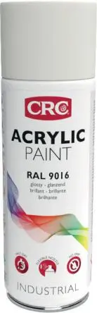 Produktfoto 1 von CRC 400 ml Acrylic Paint Sprühfarbe Weiß Glänzend, Weiß RAL 9016