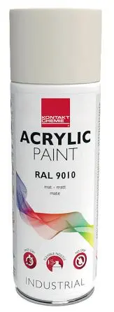 Produktfoto 1 von CRC 400 ml Acrylic Paint Sprühfarbe Weiß Matt, Weiß RAL 9010