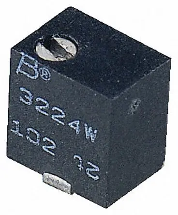 Produktfoto 1 von Bourns 3224 12-Gang Oberfläche Trimm-Potentiometer, Einstellung von oben, 100 Ω, 10 %, 0.25 W, J-Haken, L. 4.8 mm, L.