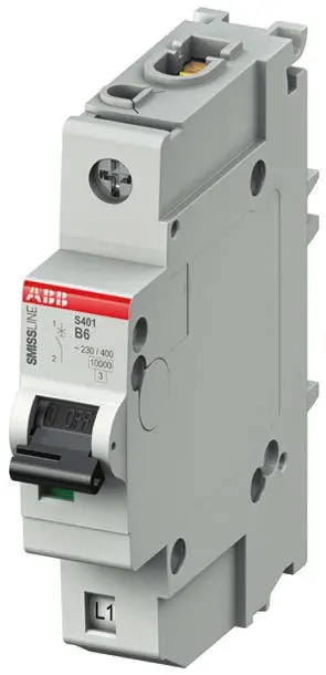 Produktfoto 1 von ABB S400M Miniaturüberlastschalter Typ K, Typ D, Typ C, Typ B, Pol 1-polig 8 A 400 V ac, Abschaltvermögen 10 kA