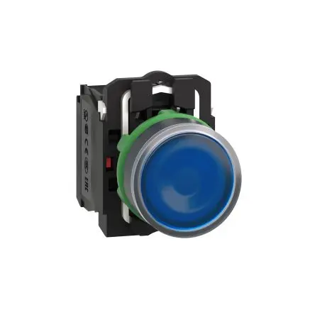 Produktfoto 1 von Schneider Electric Harmony XB5 Druckschalter Blau Beleuchtet Gleitschalter Ø 22 mm, 1-poliger Umschalter / 10A 120 V ac,