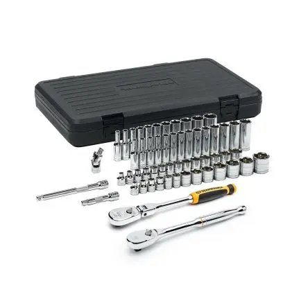 Produktfoto 1 von GearWrench Steckschlüsselsatz 3/8 in Vierkant 6-Kant 1/4 to 1 in, 1/4 to 7/8 in, 6 to 19 mm 57-teilig