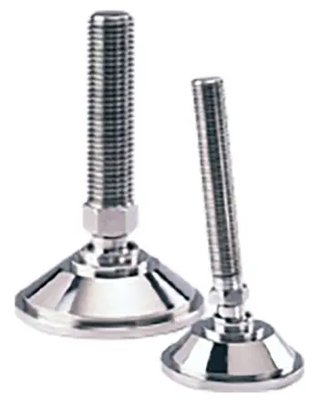 Produktfoto 1 von Nu-Tech Engineering Verstellbarer Fuß M20 bis 3000 kg x 200 mm, bis 10° neigbar Edelstahl, Ø 100 mm x 252 mm