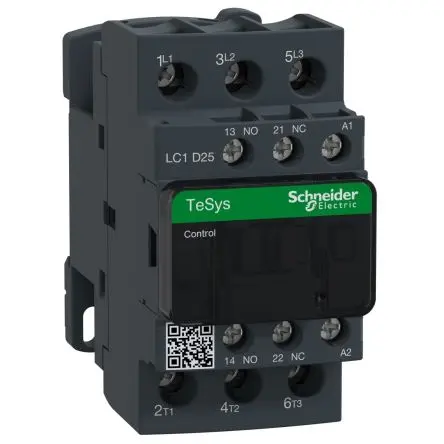 Produktfoto 1 von Schneider Electric LC1D Schütz 230V ac-Spule, 3-polig, 690V ac / 25 A 240V 11 kW 3 Schließer Motorsteuerung,