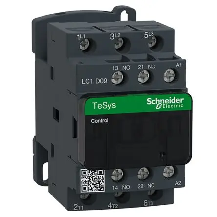 Produktfoto 1 von Schneider Electric TeSys D TeSyS D Leistungsschütz 240 V ac-Spule, 3 -polig , 690 V ac / 9 A 4 kW 3 Schließer