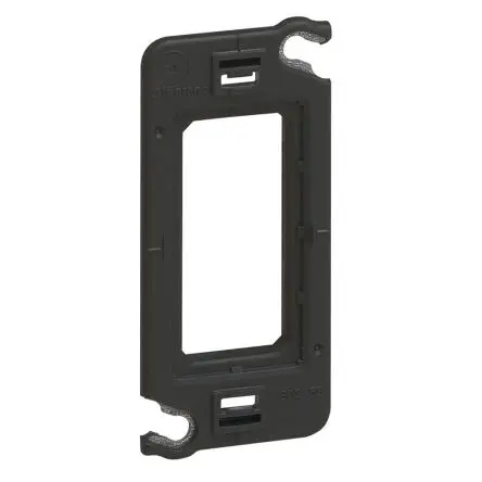 Produktfoto 1 von Legrand Rahmen Schwarz Polyamid, Galfan-Stahl 1 Ausbrüche H. 70.9 mm B. 33.4mm