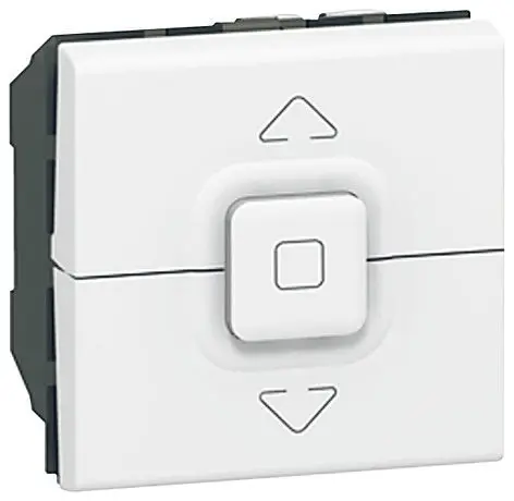 Produktfoto 1 von Legrand MOSAIC Jalousie-/Rolladenschalter Weiß 6 A T. 36 mm H. 45 mm B. 45 mm IP41