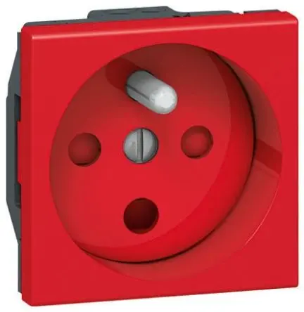 Produktfoto 1 von Legrand Mosaïc Steckdose Typ E 1-fach Innen Polycarbonat Rot / 16A