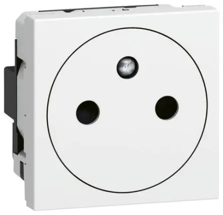 Produktfoto 1 von Legrand Mosaïc Steckdose Typ E 1-fach Innen Polycarbonat Weiß / 16A
