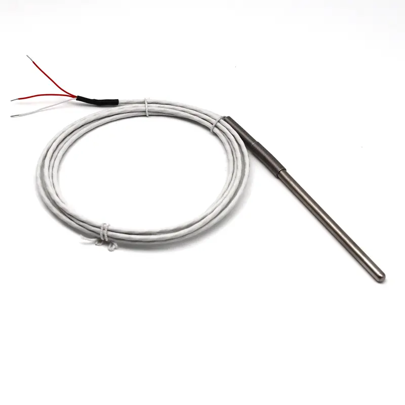 Produktfoto 1 von Prosensor PT100 Temperatursensor Edelstahl Ø 6mm x 100mm, -50°C → +250°C, 3m Leitung
