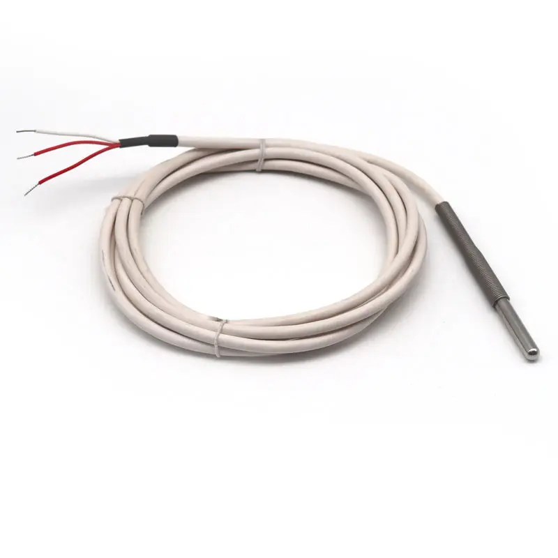 Produktfoto 1 von Prosensor PT100 Temperatursensor Edelstahl Ø 6mm x 150mm, -50°C → +105°C, 3m Leitung