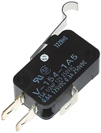 Produktfoto 1 von Omron Mikroschalter Rollenhebel simuliert-Betätiger Stecker, 1-poliger Umschalter, 250 V ac, 5A IP40 0.59N -25 °C - 80