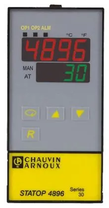 Produktfoto 1 von Pyro Controle STATOP 4896 PID Temperaturregler Panel, 2 x Logik Ausgang/ Thermoelement Eingang 260V PID