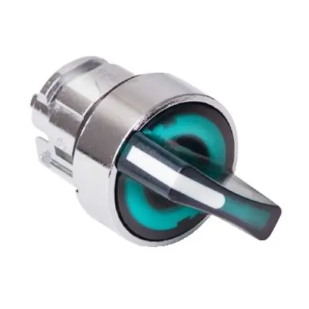 Produktfoto 1 von Schneider Electric Harmony XB4 Wählschalterkopf Beleuchtet 2-Positionen 22 mm Federrückstellung zur Mitte