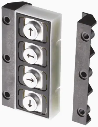 Produktfoto 1 von EOZ Tastatur (4 x 1) 4-Tasten Kunststoff Membranbetätigung Gemeinsamer Anschlusspunkt IP40