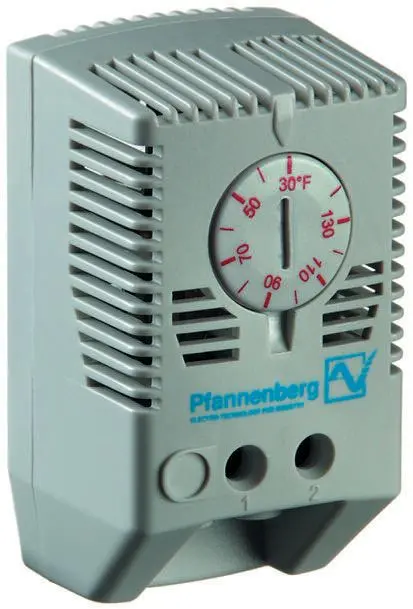 Produktfoto 1 von Pfannenberg FLZ Schaltschrank-Thermostat Öffner, 60 °C, 0 °C 240 V ac
