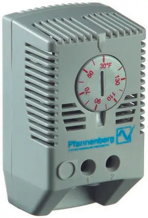 Produktfoto 1 von Pfannenberg FLZ Schaltschrank-Thermostat Öffner, 60 °C, 0 °C 240V ac