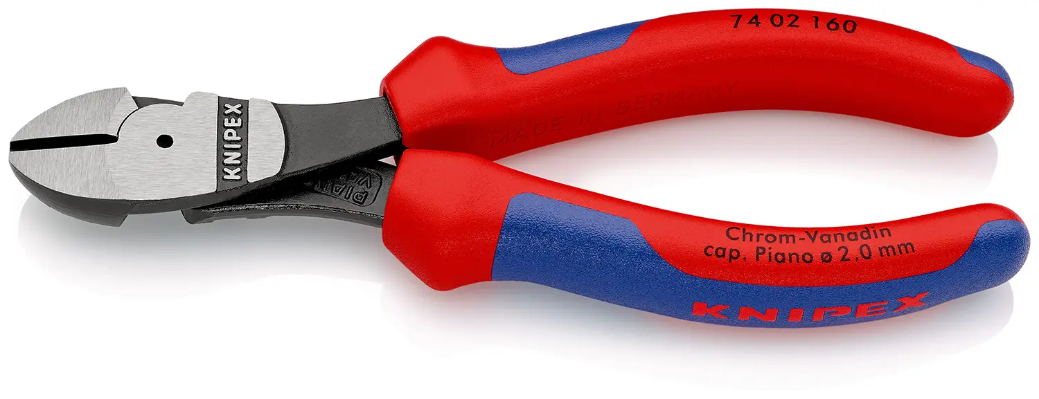 Produktfoto 1 von Knipex Knipex Mit abgeflachter Kante Diagonal 160 mm / Backen 10mm, Schneidleistung 3.1 mm
