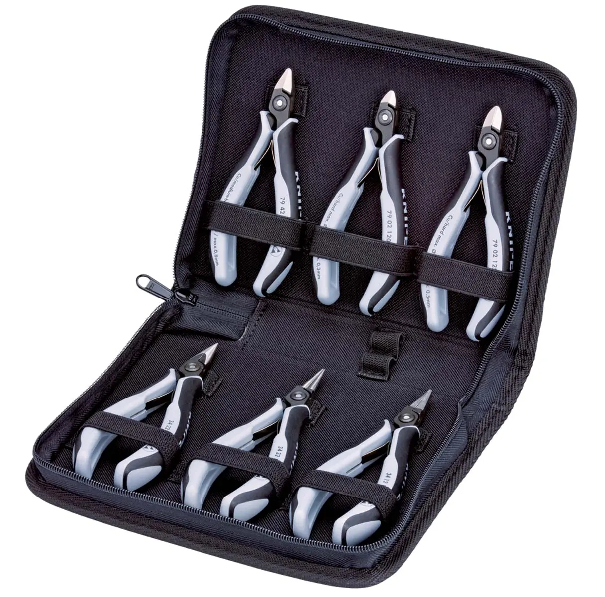 Produktfoto 1 von Knipex Zangensatz 6 Stk. 400 mm Seitenschneider Flachzange, Halbrundzange