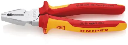 Produktfoto 1 von Knipex Rundzange Schneidkraft → Hard Wire: 2, 8 mm Piano Wire: 2, 2 mm Stranded Wire: 13 mm 200mm VDE 1000V zugelassen