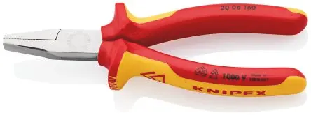 Produktfoto 1 von Knipex 20 06 Flachzange / Backen 30mm Kurz 160 mm VDE 1000V zugelassen