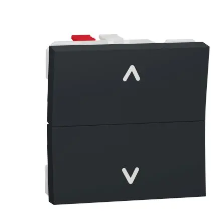 Produktfoto 1 von Schneider Electric New Unica Jalousie-/Rolladenschalter Lichtschalter, 1-polig, 2 Wege Anthrazit IP4X, Kunststoff