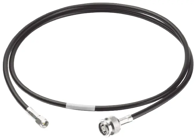 Produktfoto 1 von Huber+Suhner Reverse TNC Koaxialkabel Stecker, 50 Ω Stecker, 1 m, RP-TNC / SMA, Blau, Schwarz