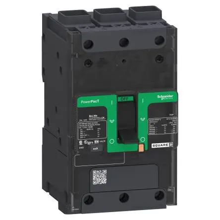 Produktfoto 1 von Schneider Electric PowerPact B PowerPact, Schutzschalter 3-polig, 25A Aufsteckbefestigung / Abschaltvermögen 25 kA 347V