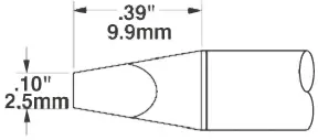 Produktfoto 1 von Metcal / SSC Lötspitze 2,5 mm flach 30° SSC-6 für MFR-H6-SSC, SP-HC1