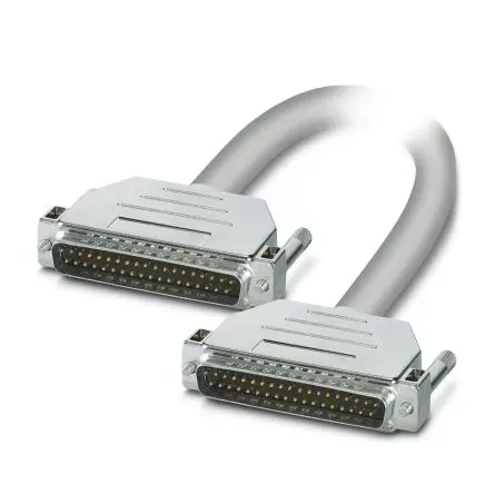 Produktfoto 1 von Phoenix Contact 1066 Serielles Kabel / D-Sub, 37-polig Stecker / D-SUB Stecker, 2 m Halogenfreie Ummantelung, Grau, CSA,