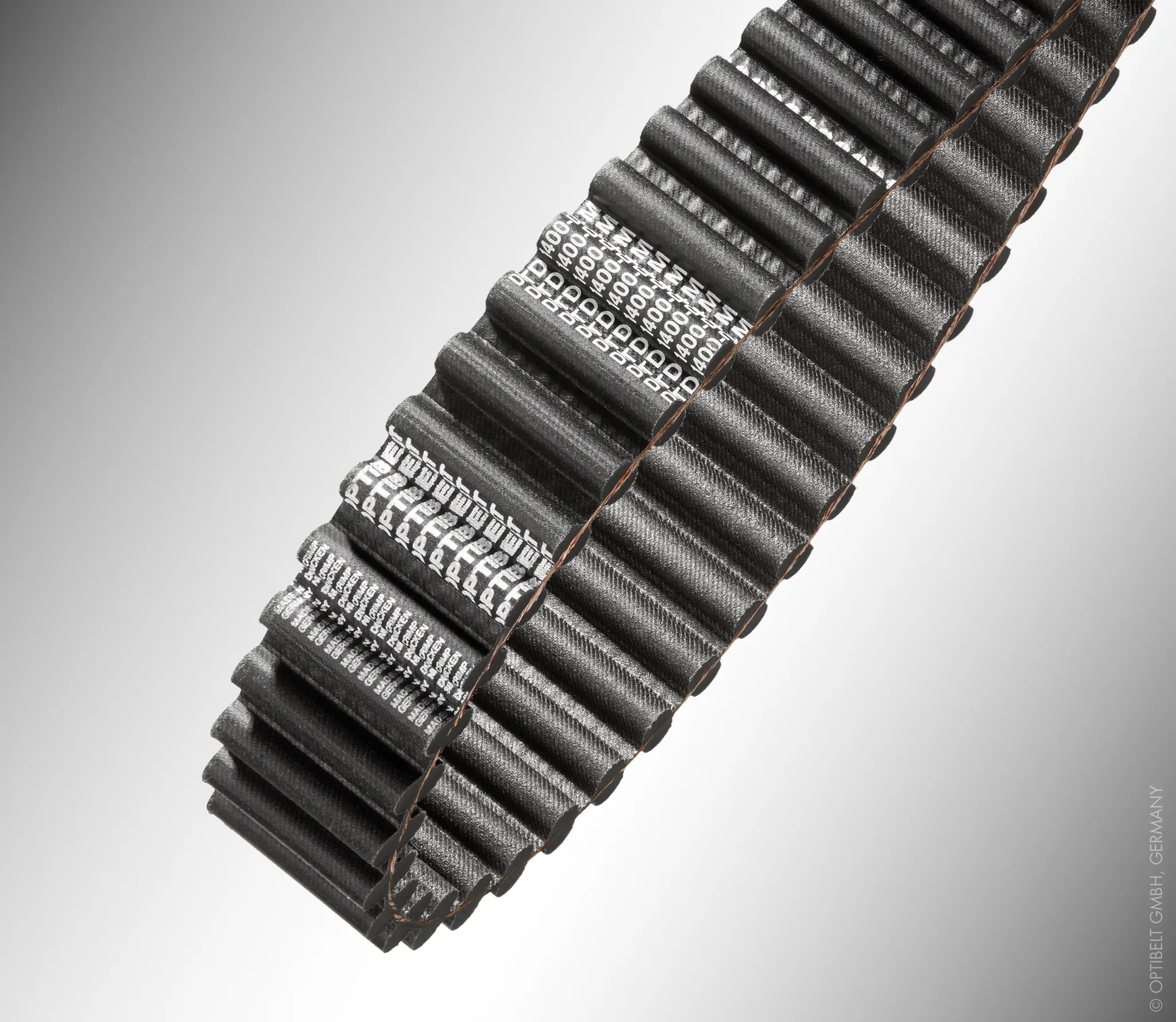 Produktfoto 1 von OPTIBELT Fiberglas Gummi Doppel-Zahnriemen 350 Zähne 2.8 m 30 mm, Teilung 8 mm