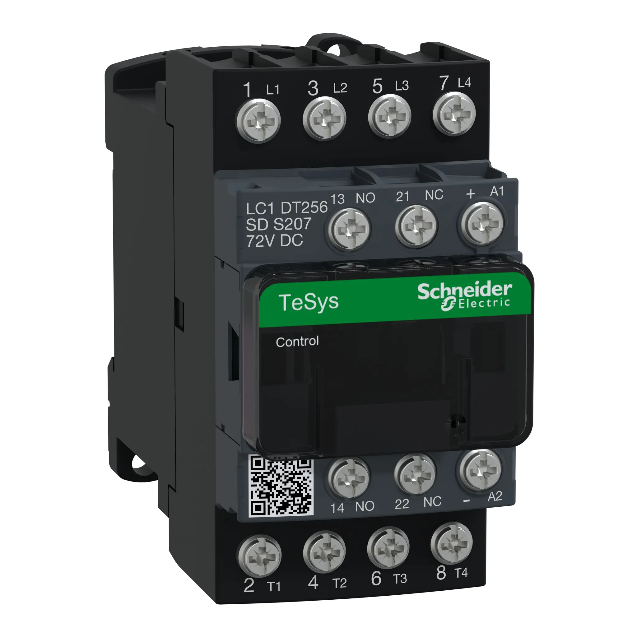 Produktfoto 1 von Schneider Electric LC1D Schütz 72 V dc-Spule, 4-polig, 690V ac / 25 A 72 V dc 5.4 W 4 Schließer AC 2-Hilfskontakte