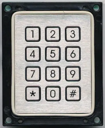 Produktfoto 1 von APEM Edelstahltastenfeld (4 x 3) 12-Tasten IP65