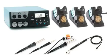 Produktfoto 1 von Weller WR 3000M Nacharbeitsstation, Typ F, Typ G Entlöten/Heißluft/Löten 360 W / 230V, 3-Kanal LCD