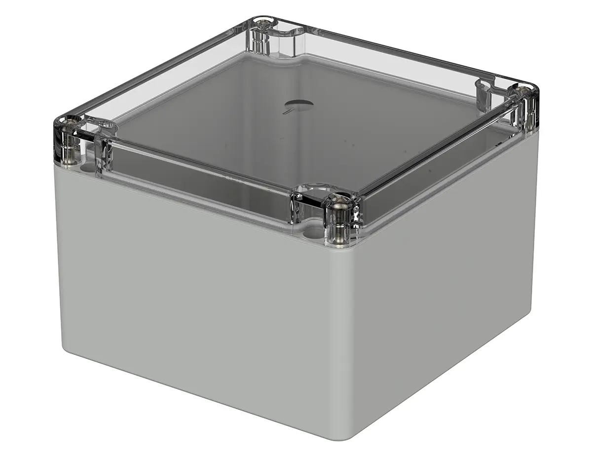 Produktfoto 1 von Bopla Euromas; Gehäuse; Polycarbonat; Grau Geflanscht IP65 Breite 120 mm Höhe 85 mm Länge 122 mm