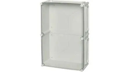 Produktfoto 1 von Fibox EK; Gehäuse; Polycarbonat; Grau Geflanscht; IK08 IP66, IP67 Breite 380 mm Höhe 180 mm Länge 560 mm