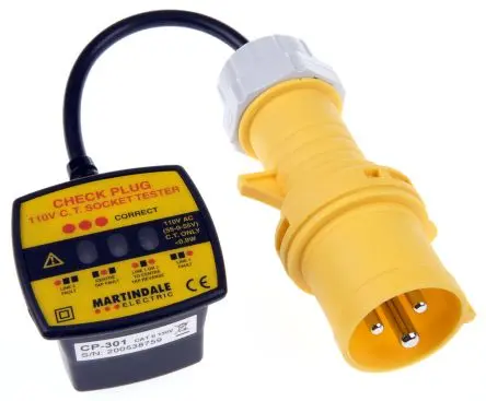 Produktfoto 1 von Martindale CP-301 Steckdosentester 16A, 110V ac 3-Pin, 150V, CAT