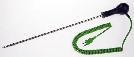 Produktfoto 1 von RS PRO Temperatursensor, Typ K, Nadel x 300 mm Nadel, Einstich, Ø 6 mm, max.Temp 250 °C