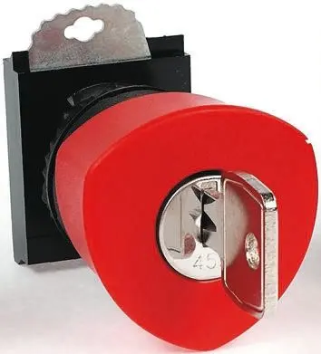 Produktfoto 1 von BACO BACO Drucktastenkopf Ø 22 mm, Rot Schlüsselentriegelung Pilzkopf Rund Kunststoff, IP66