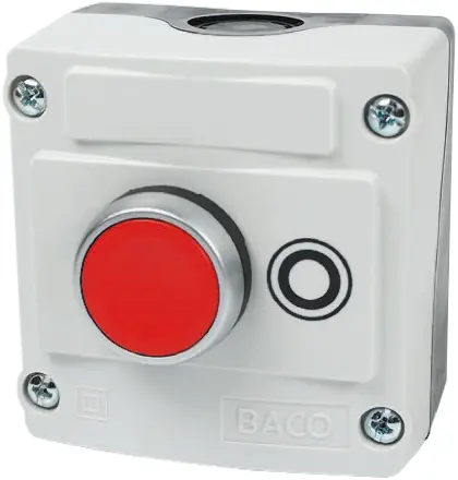 Produktfoto 1 von BACO LBX1 Drucktaster-Steuerstation SPST, IP66 Kunststoff