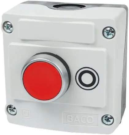 Produktfoto 1 von BACO LBX1 Drucktaster-Steuerstation SPST, IP66 Kunststoff