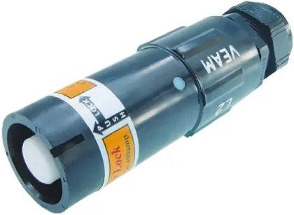 Produktfoto 1 von ITT Cannon Veam Powerlock Leistungssteckverbinder Schwarz 1P, 1.0kV, Kabel Gerade IP67 400A