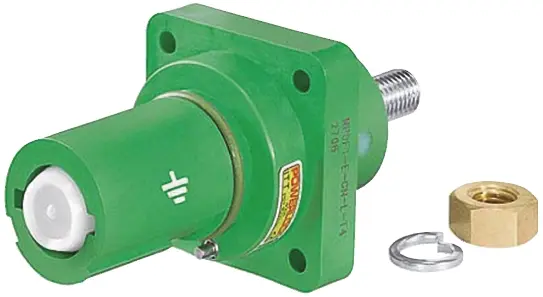 Produktfoto 1 von ITT Cannon Veam Powerlock Leistungssteckverbinder Grün, 1kV 1 / 400A, Panel IP65, IP67