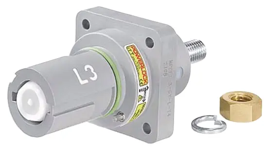 Produktfoto 1 von ITT Cannon Veam Powerlock Leistungssteckverbinder Grau, 1kV 1 / 660A, Panel IP65, IP67