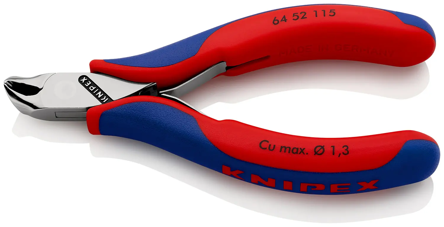 Produktfoto 1 von Knipex 64 52 Glatt Kneifzange Schließer (NO) 115 mm / Backen 10mm, Schneidleistung 1.3 mm