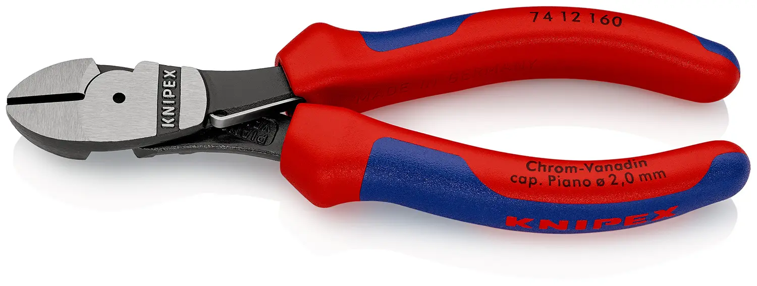 Produktfoto 1 von Knipex Knipex Mit abgeflachter Kante Seitenschneider Schließer (NO) 160 mm / Backen 10mm, Schneidleistung 3.4 mm