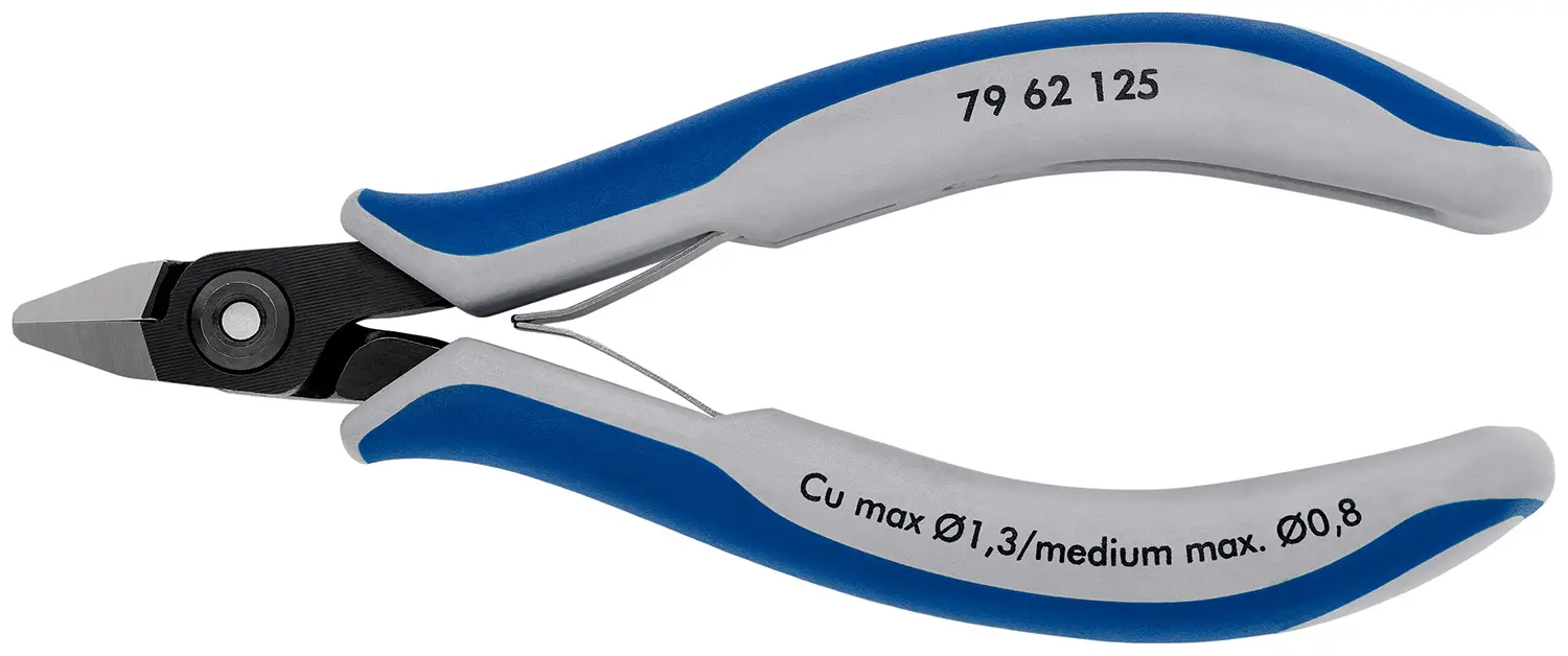 Produktfoto 1 von Knipex Knipex Ohne abgeflachte Kante Kneifzange Schließer (NO) 125 mm / Backen 10mm, Schneidleistung 1.3 mm