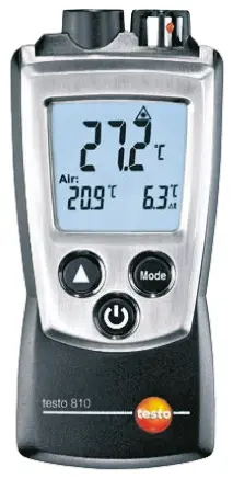 Produktfoto 1 von Testo 810 Infrarot Thermometer, -30 °C 6:1, bis 50 °C, ±2 %, °C, F